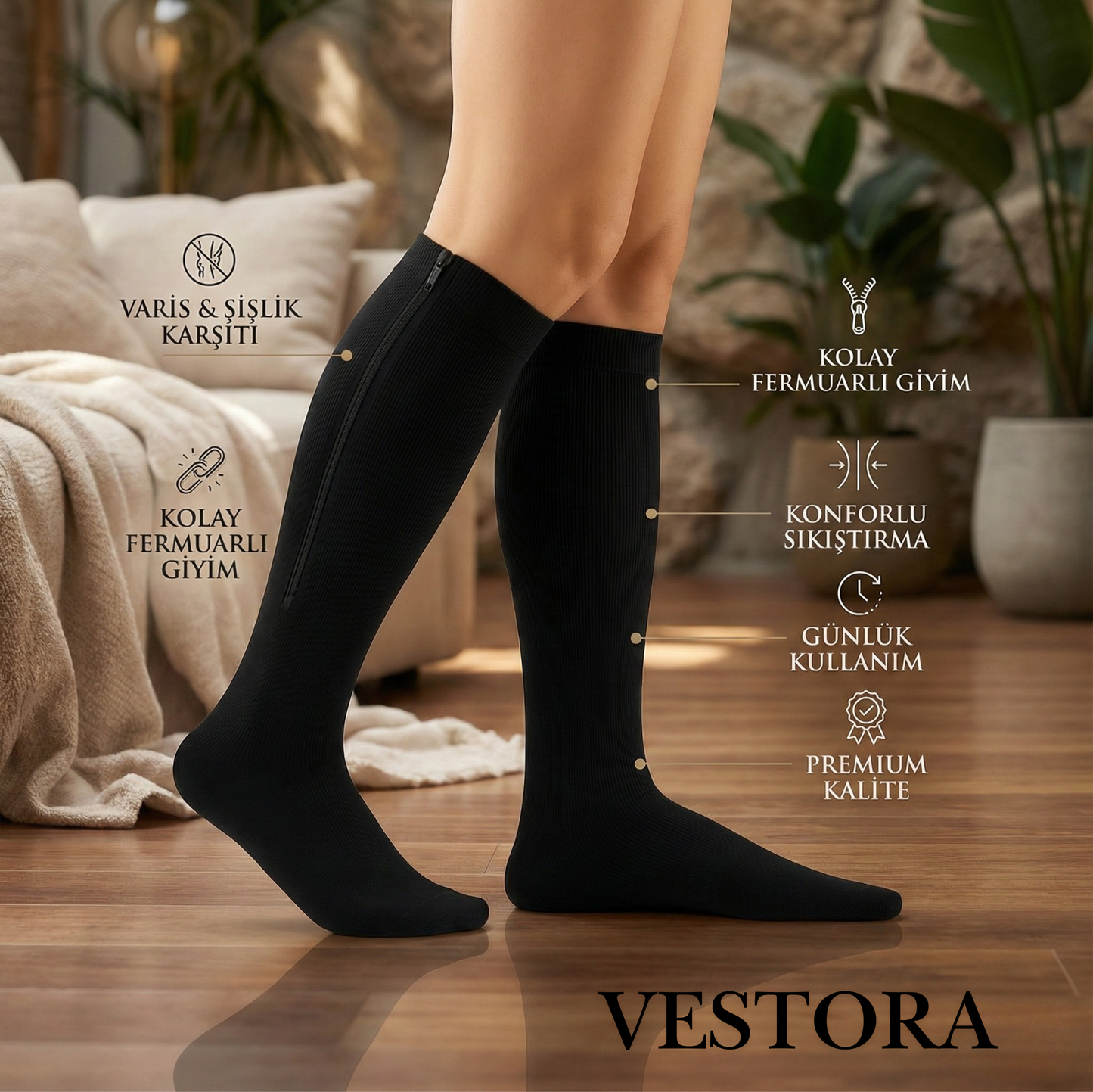 Vestora™ Premium Varis Çorapları